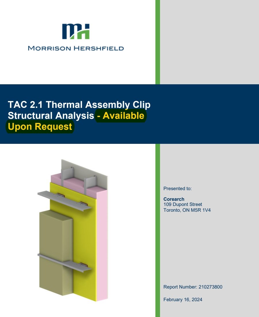 TAC 2.1 Structural Analysis report cover by Morrison Hershfield